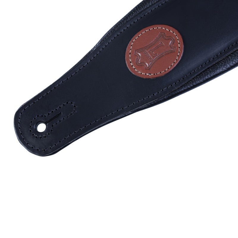 Levy's Leathers Veg Tan Leather Guitar Strap,Black - Image 3